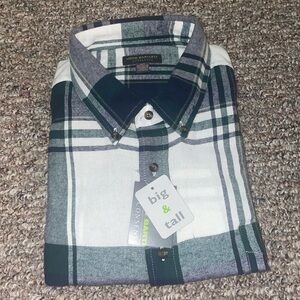 Men’s New John Bartlett Consensus Big & Tall Plaid Long Sleeve Shirt